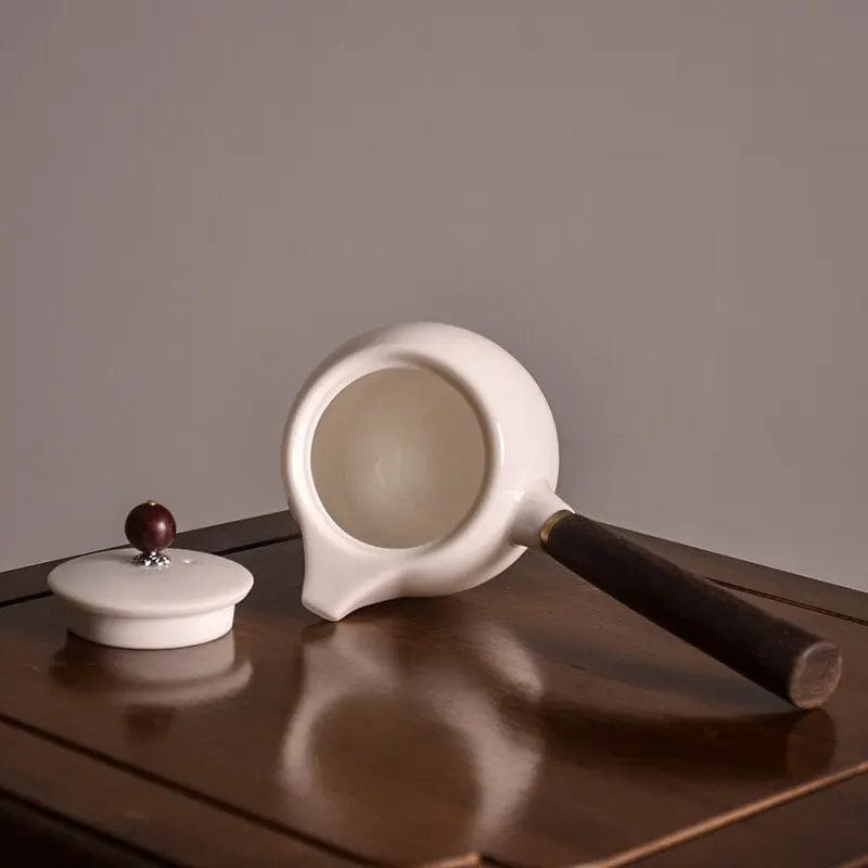 Kyusu Witte Keramische Japanse Theepot 200ml