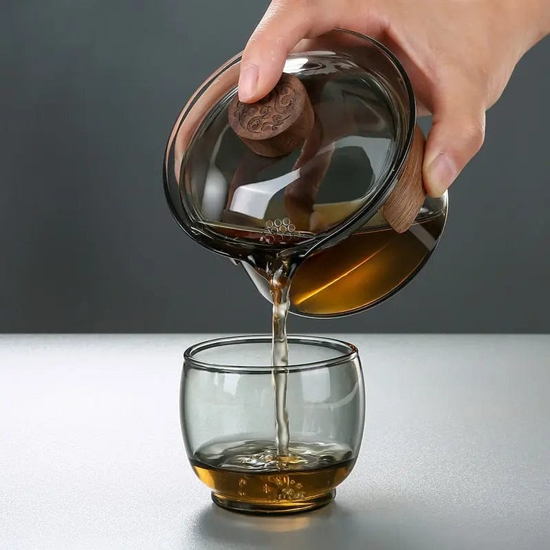 Luxe Gaiwan glazen theepot 230 ml