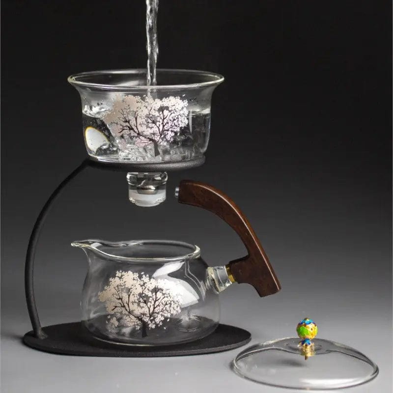 Originele glazen theepot met kersenbloesem 300 ml