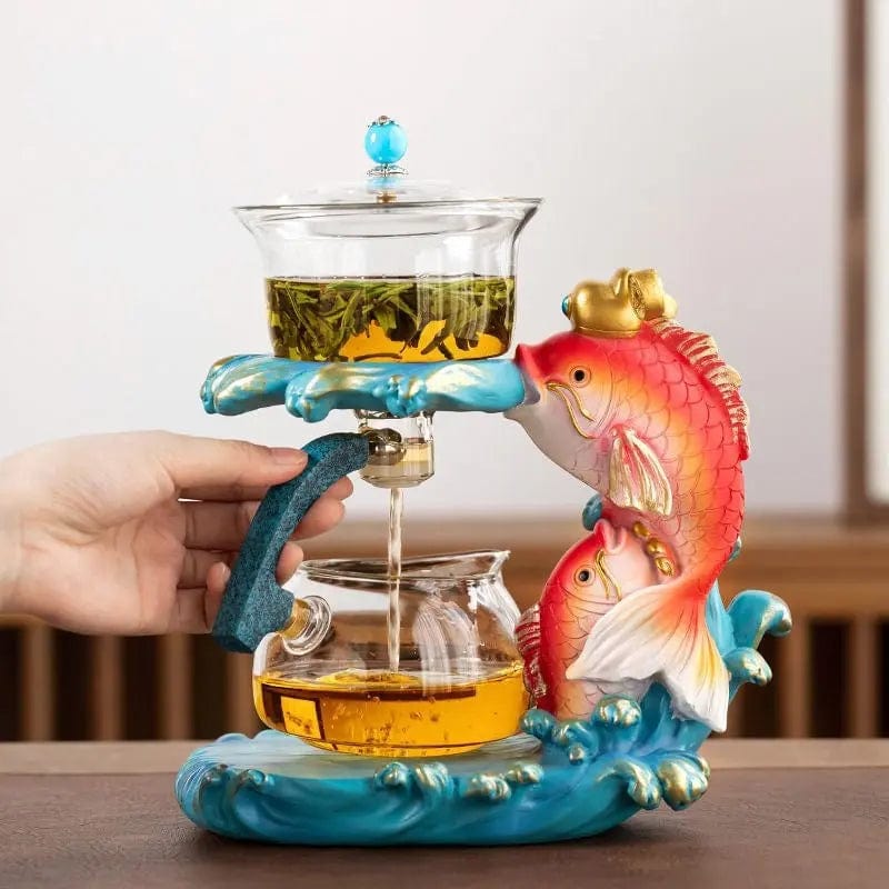 Originele Vis Glazen Theepot 400ML