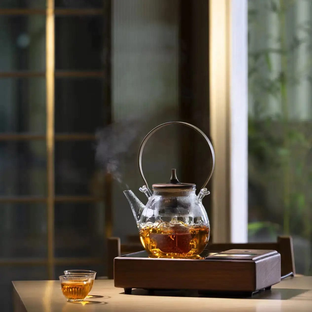 Peervormige glazen theepot 1L