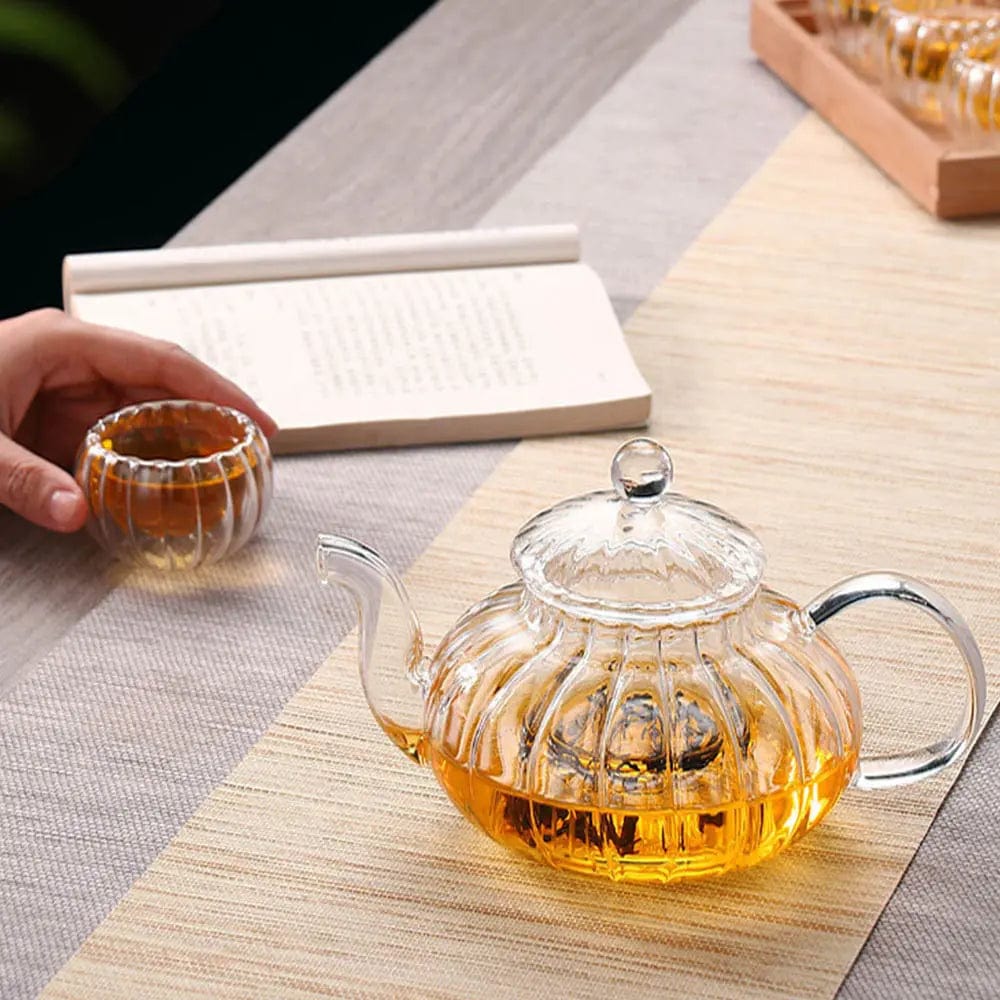 Pompoen Design Glazen Theeset