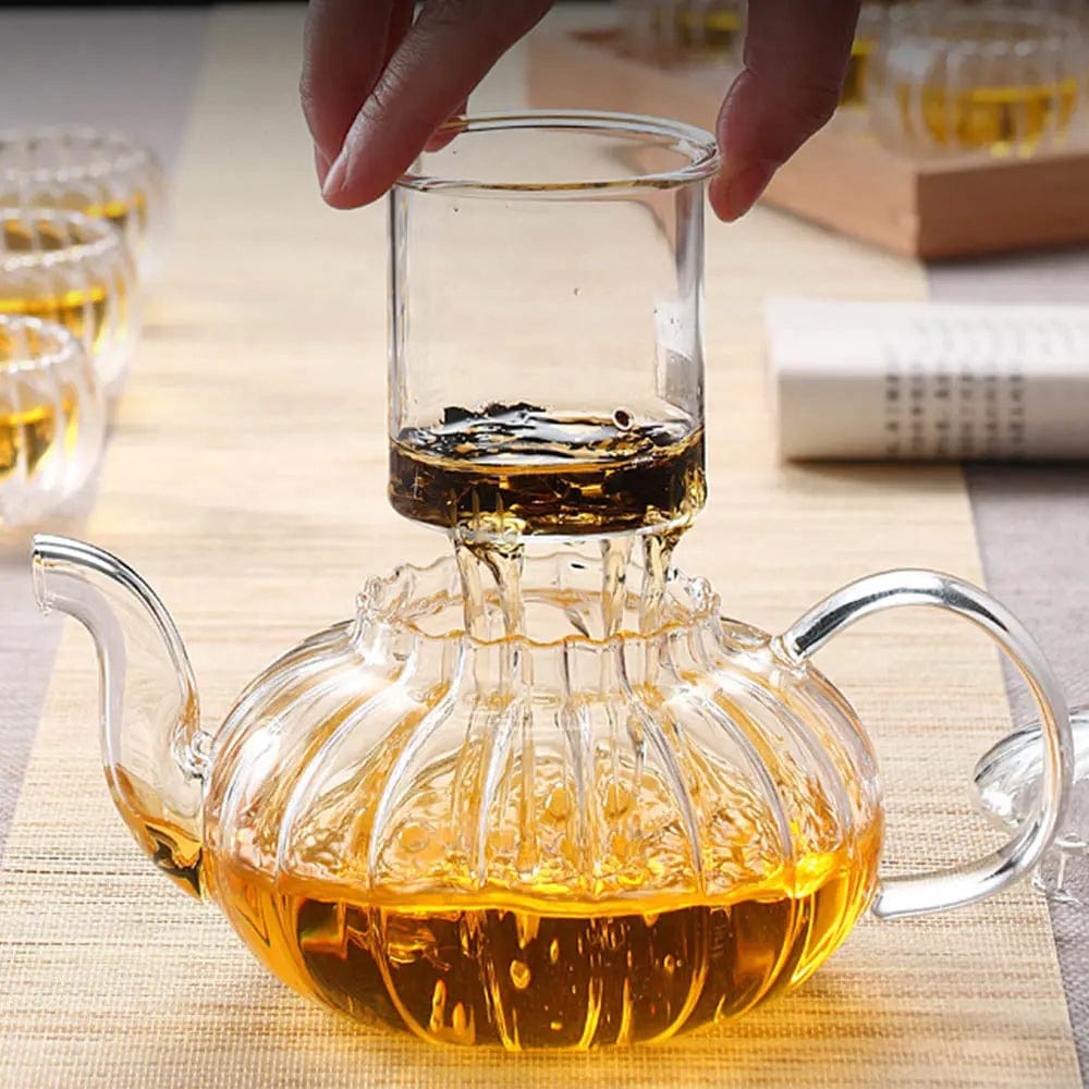 Pompoen Design Glazen Theeset