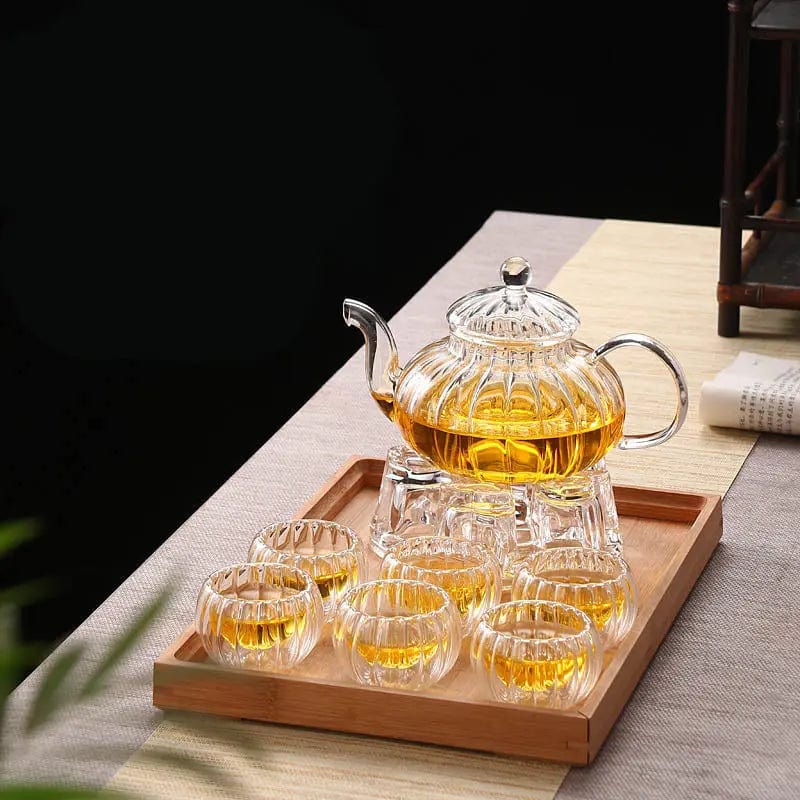 Pompoen Design Glazen Theeset