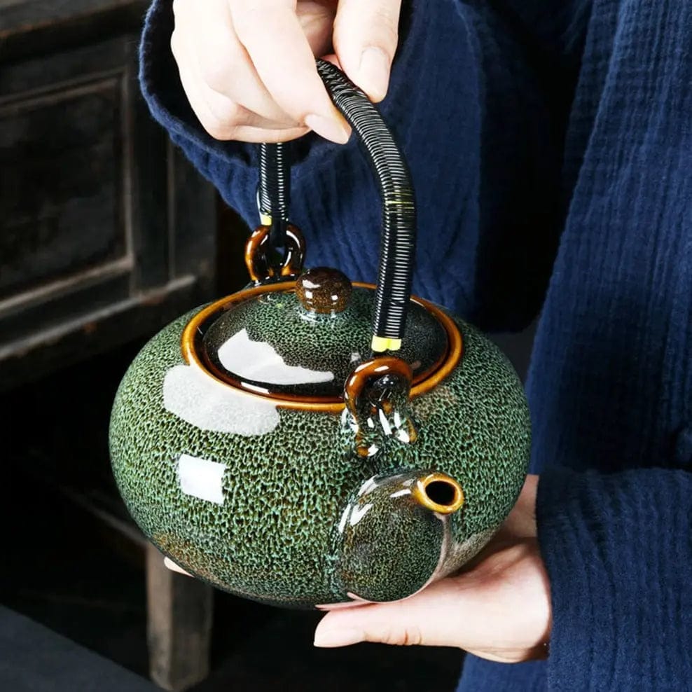 Prachtige Chinese porseleinen theepot rond 700 ml