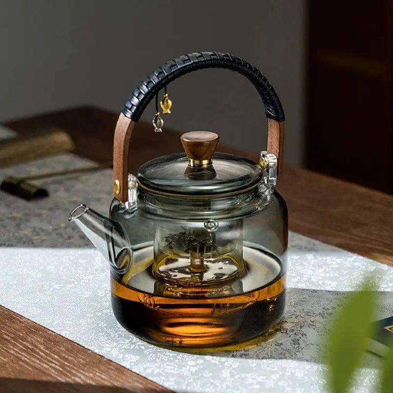 Retro Design Glazen Theepot 1L