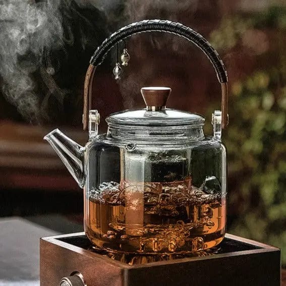 Retro Design Glazen Theepot 1L