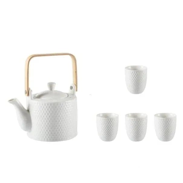 Scandinavische gehamerde porseleinen theepot 750ML