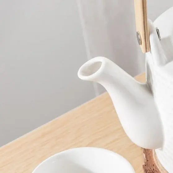 Scandinavische gehamerde porseleinen theepot 750ML