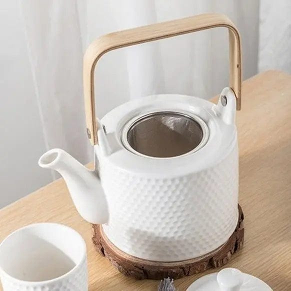 Scandinavische gehamerde porseleinen theepot 750ML