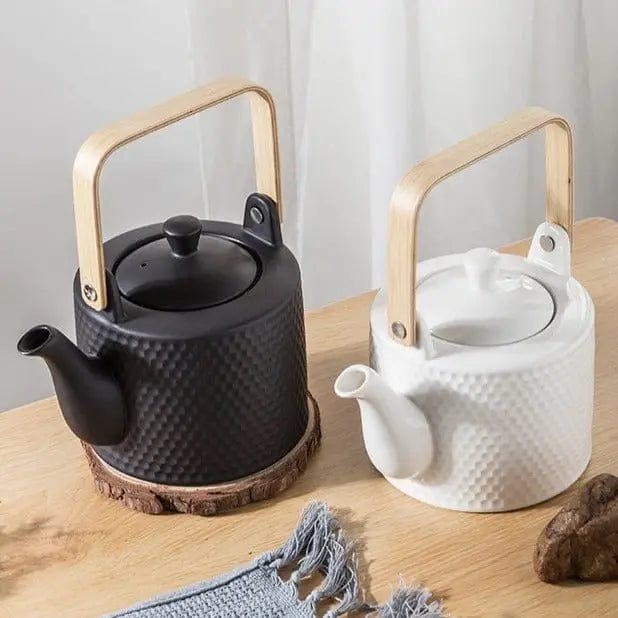 Scandinavische gehamerde porseleinen theepot 750ML
