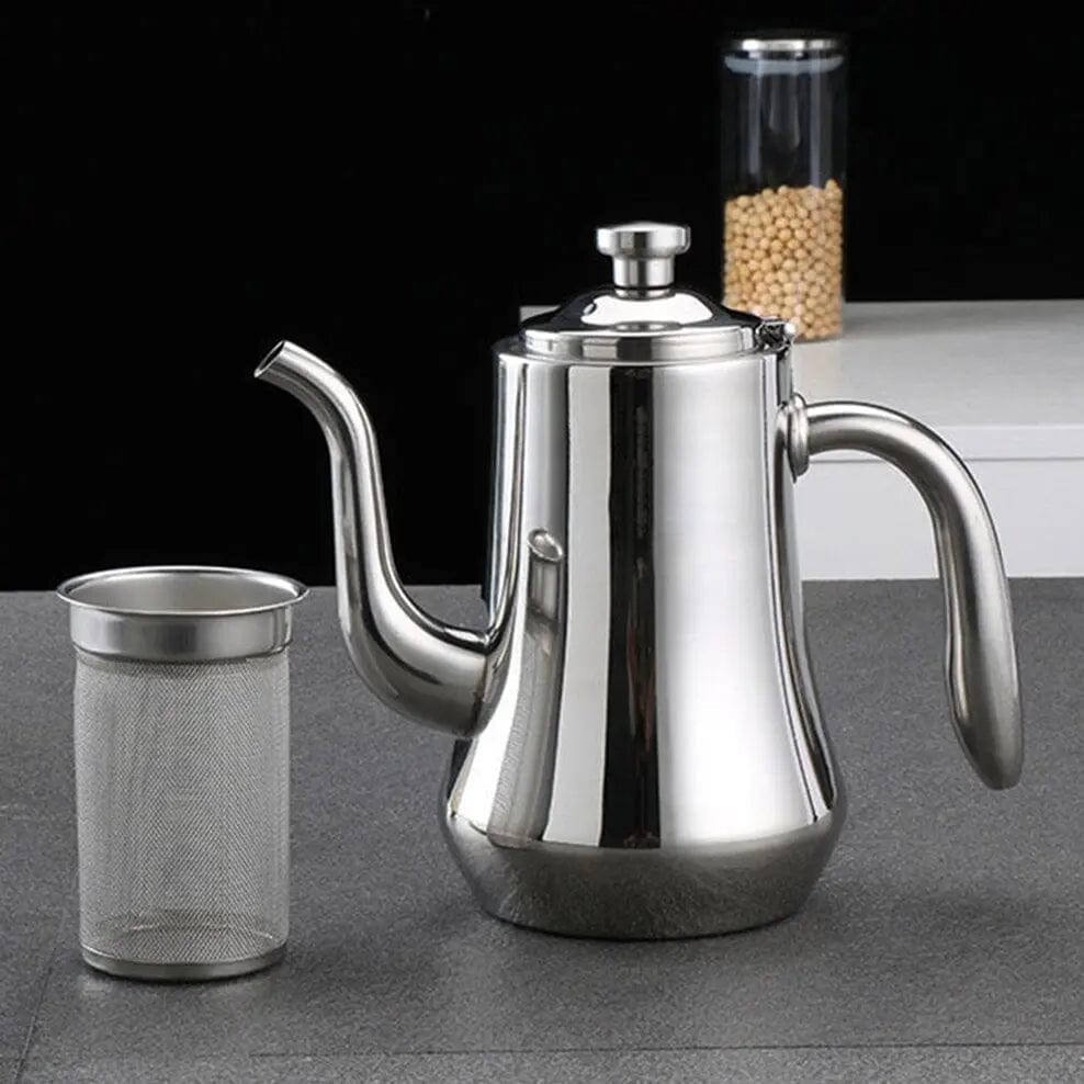 Scandinavische stalen theepot met infuser 1,8L