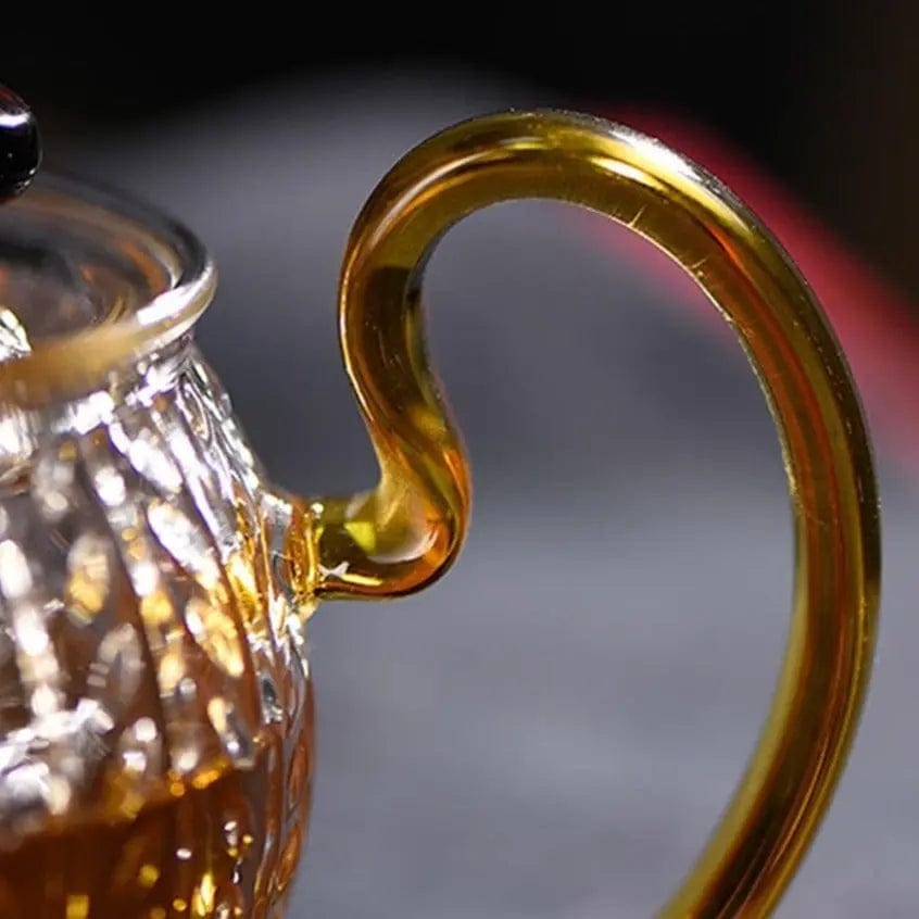 Theepot van gebloemd glas 300 ml - 500 ml