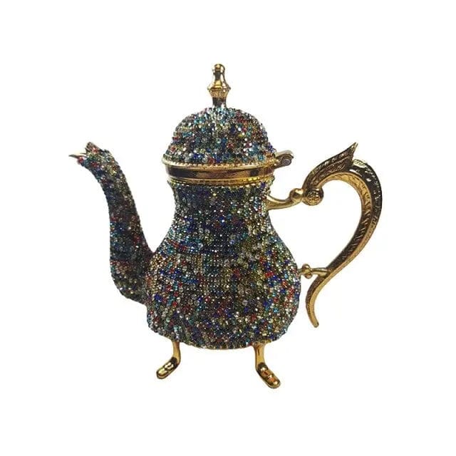 Turkse theepot van zink en Swarovski-kristallen 500 ml