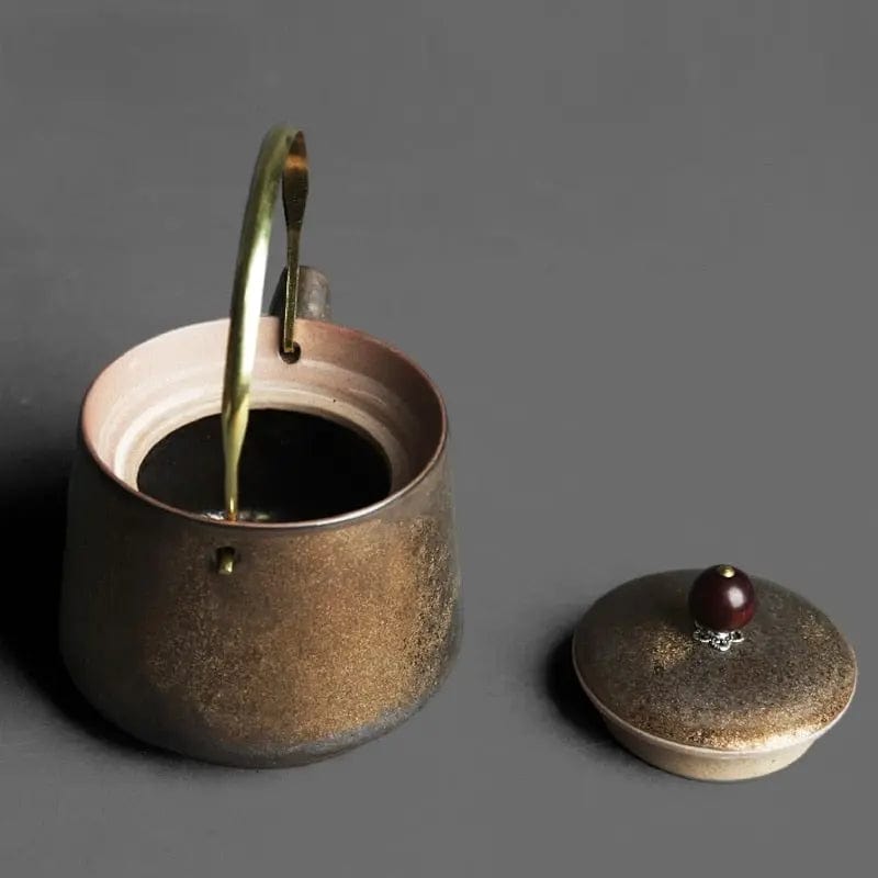 Vintage Japanse theepot met kaarsenwarmer 200ml