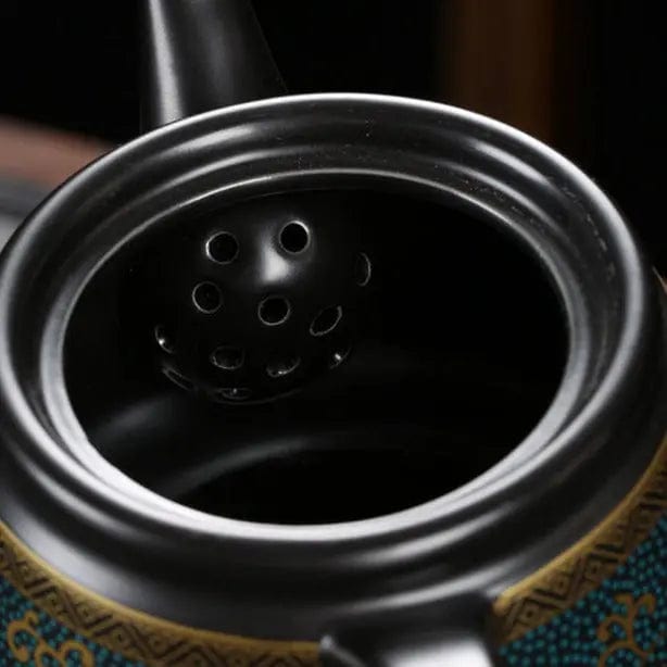 Vintage zwarte Chinese keramische theepot 240 ml