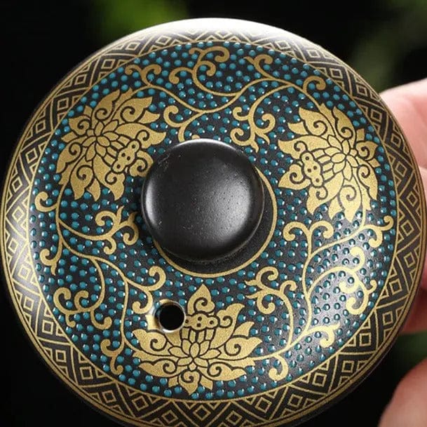 Vintage zwarte Chinese keramische theepot 240 ml