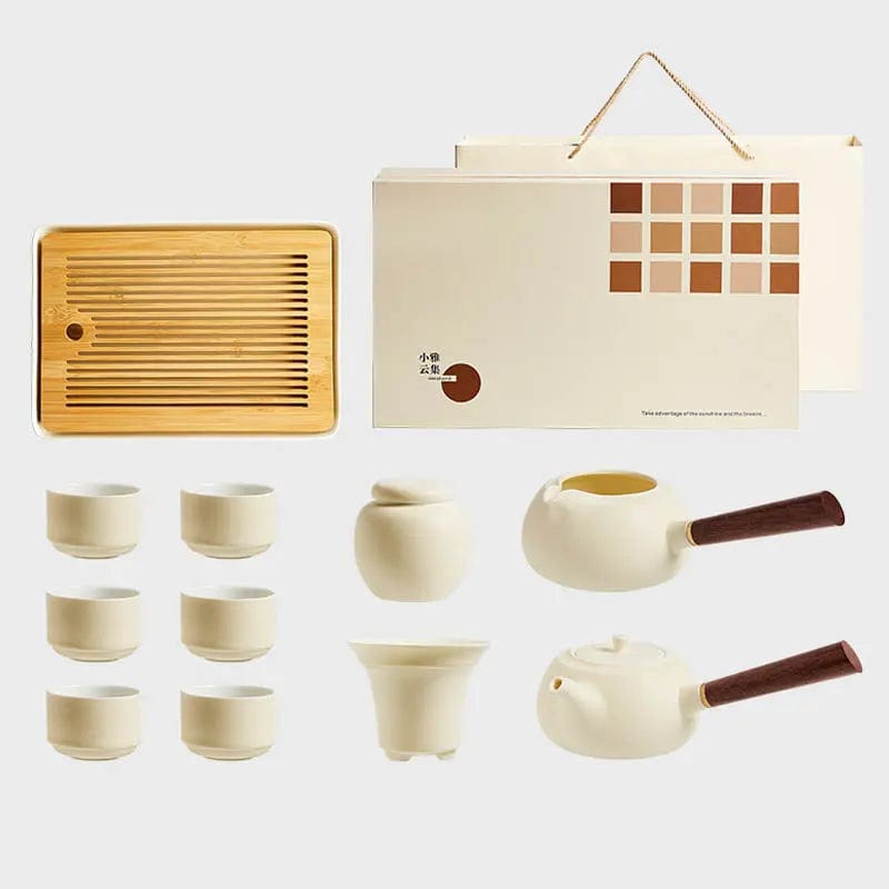 Witte Chinese keramische theeset