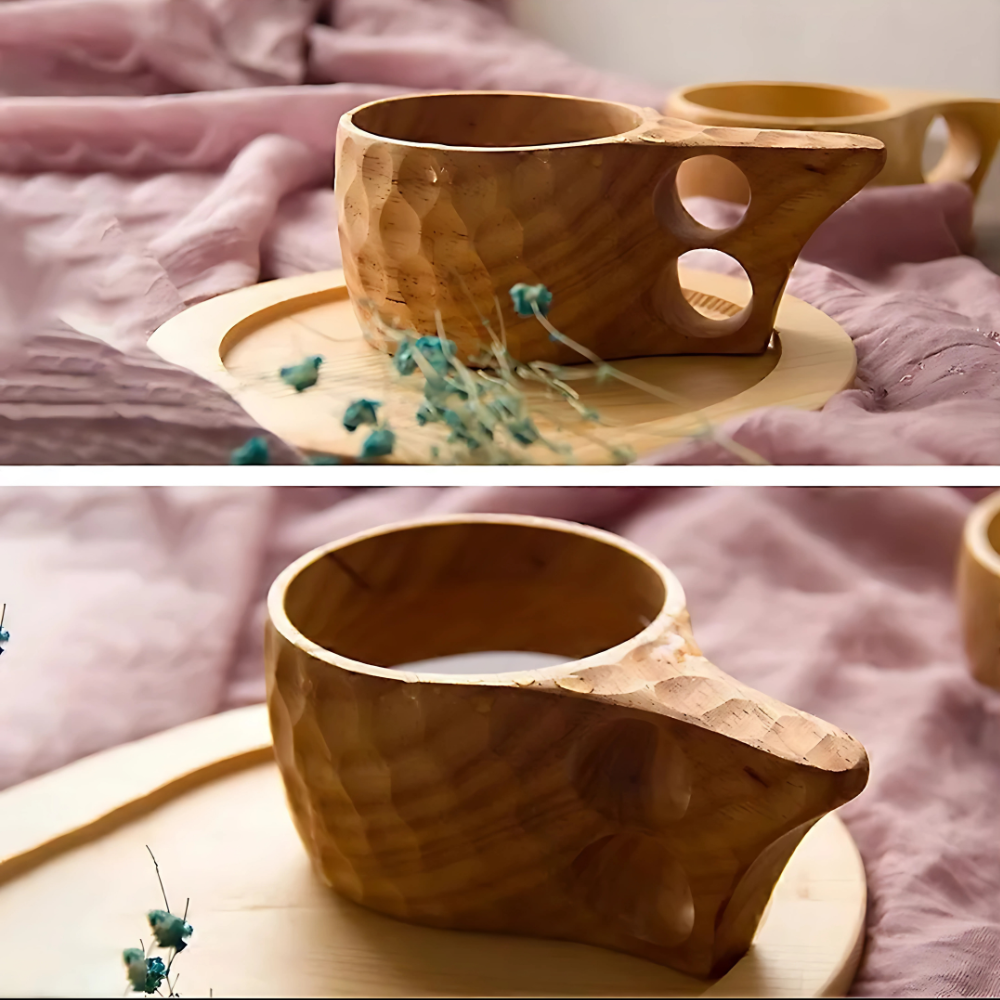Houten kuksa theekop
