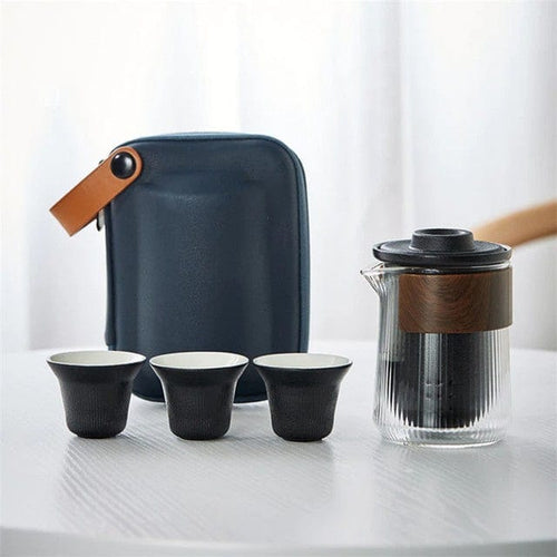 230ML draagbare theepot van glas en keramiek