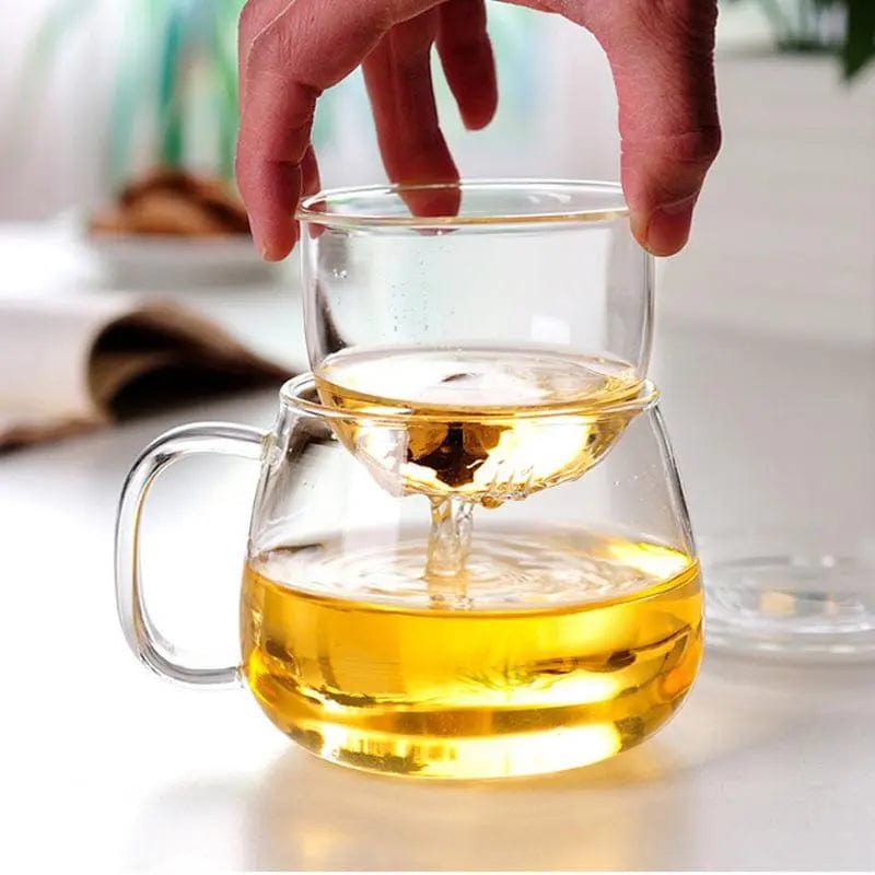 300 ml glazen theemok met enkele infuser
