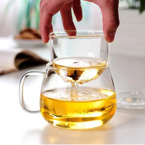 300 ml glazen theemok met enkele infuser