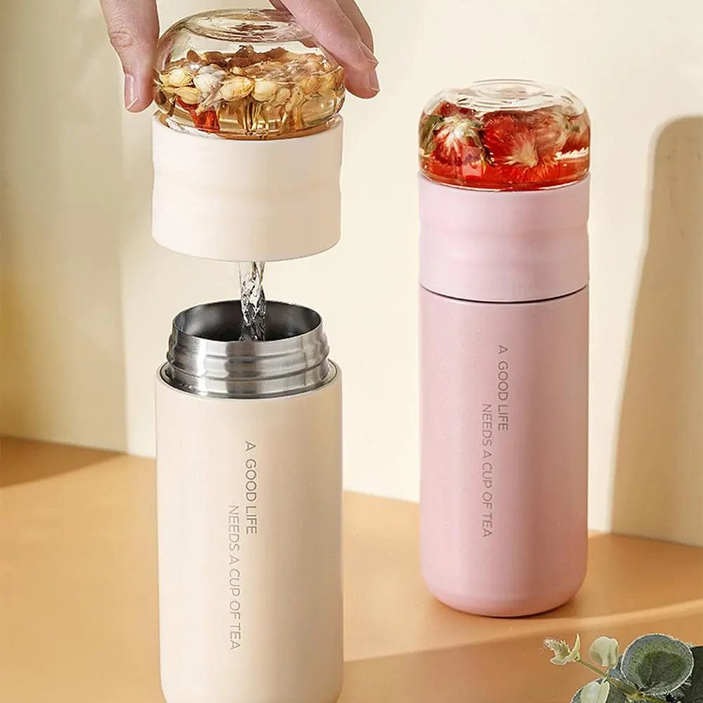 300ML draagbare roestvrijstalen theepot