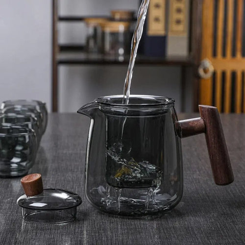 480ML getinte glazen theepot
