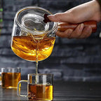 500ML Houten Glazen Theepot