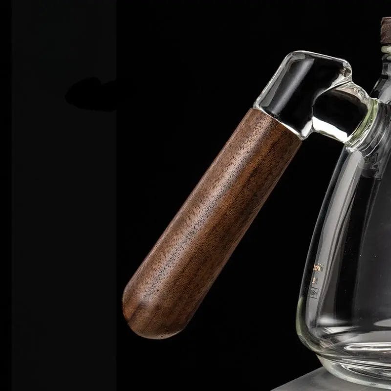 900ML Theepot van glas en hout