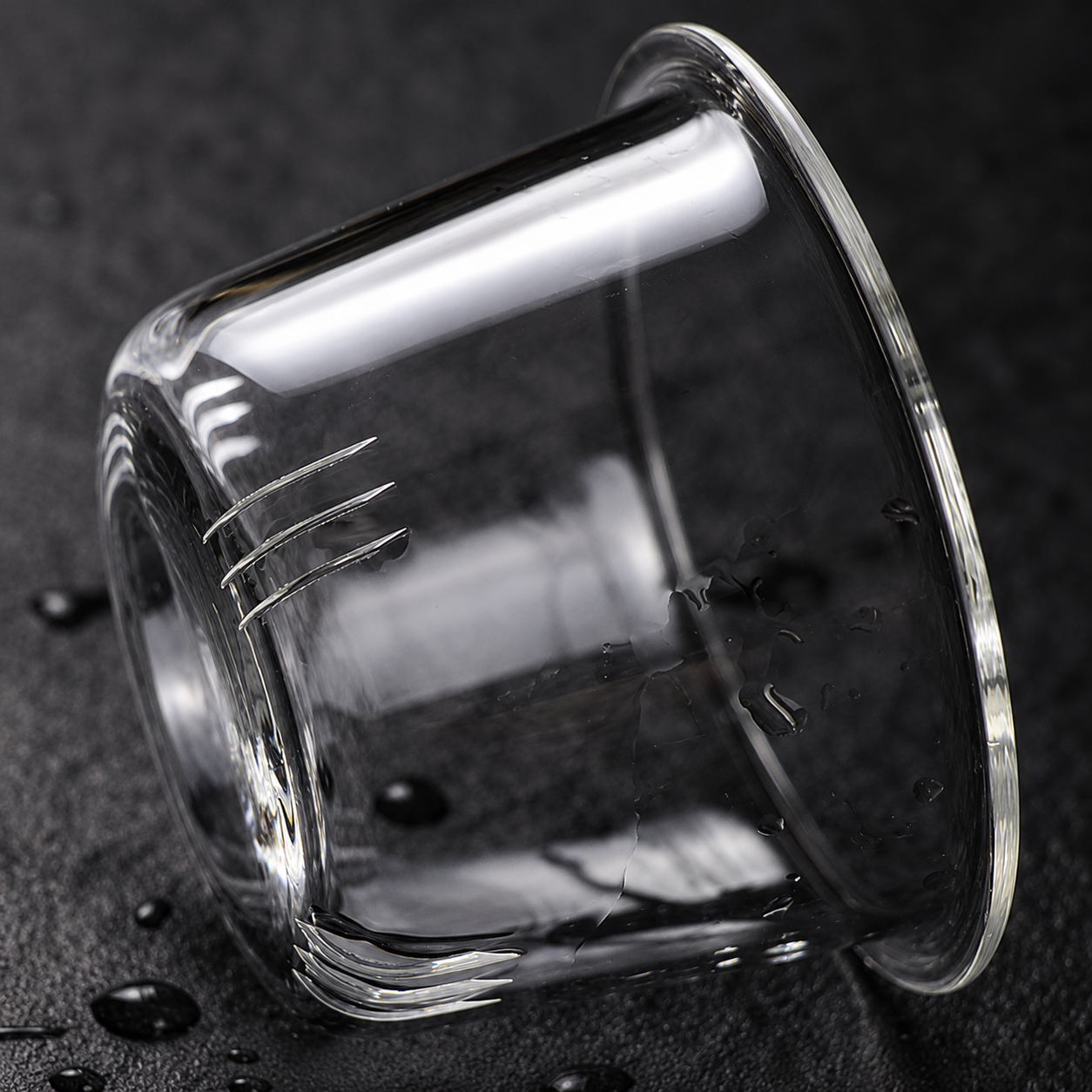 Scandinavische glazen theepot 800 ml met theefilter en houten handgreep – borosilicaatglas