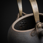 Japanse keramische theepot 475 ml met vintage design en handvat met touw - afbeelding 6