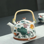 Chinese porseleinen vis theepot 900ML - afbeelding 3