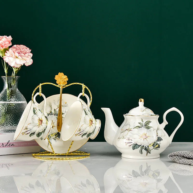 Engelse porseleinen theepot in vintage stijl – afbeelding 14