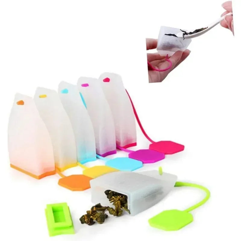 Siliconen thee-infuser in theezakjesvorm – afbeelding 3