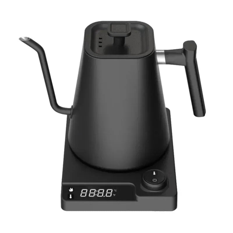 Zwarte zwanenhalswaterkoker 1 liter met temperatuurregeling