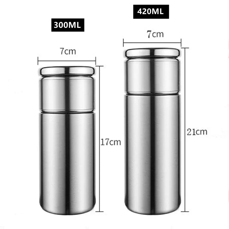 RVS theethermos met infuser – 300 of 420 ml