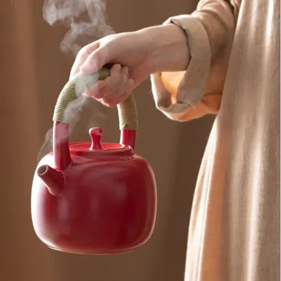 Keramische theepot 750 ml in Scandinavische stijl – afbeelding 3