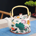Chinese porseleinen vis theepot 900ML - afbeelding 2