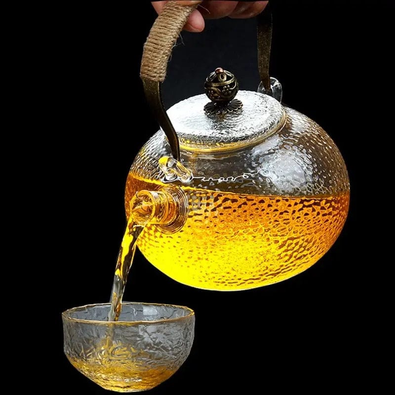 Antieke Chinese glazen theepot 900ML