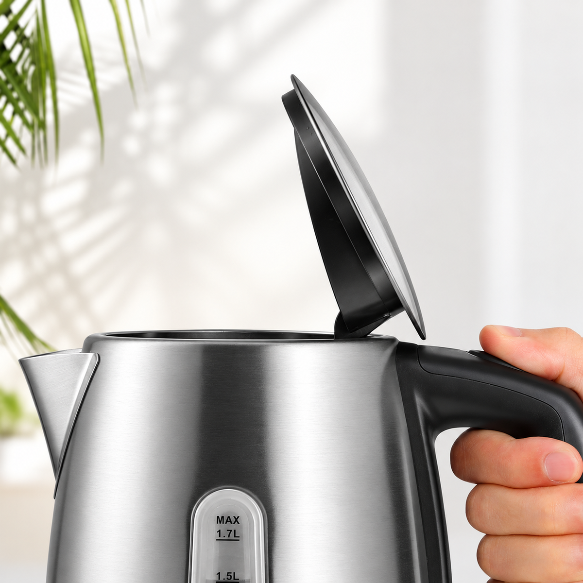 Midea RVS waterkoker 1,7 liter – 6 temperatuurstanden
