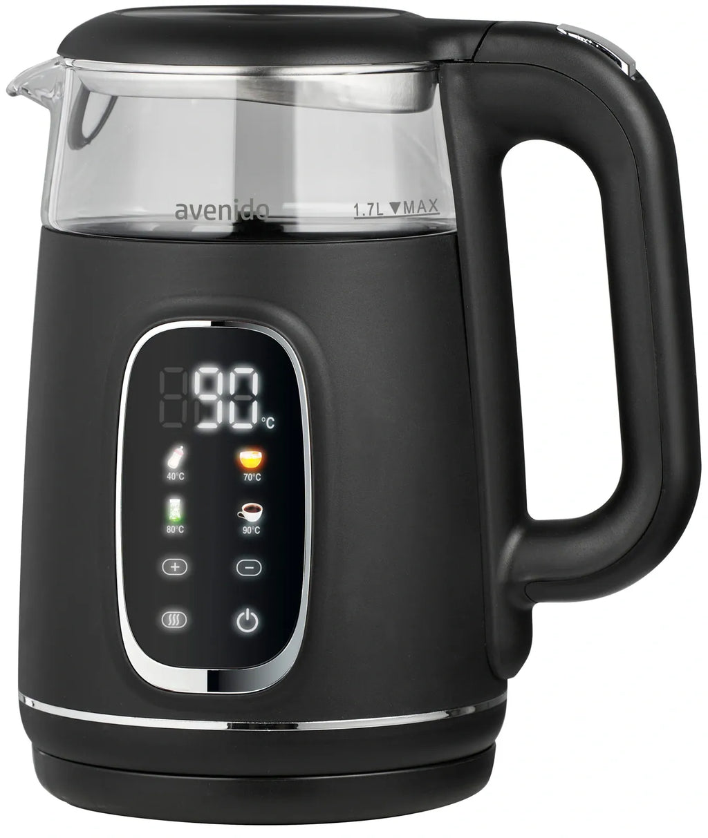 Avenido AV1310 glazen waterkoker 1,7 liter – 40–100 °C