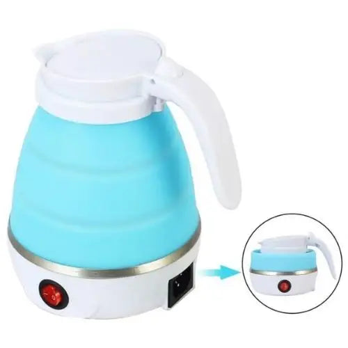 Blauwe opvouwbare reiswaterkoker 600 ml