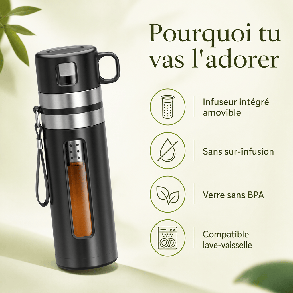 Borosilicaatglazen theefles 520 ml met infuser