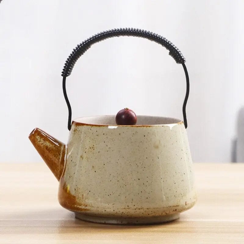 Chinese beige porseleinen theepot 300ML