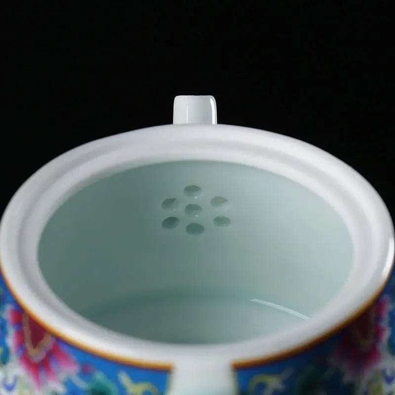 Chinese bloemenporseleinen theepot 210 ml