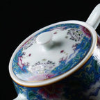 Chinese bloemenporseleinen theepot 210 ml