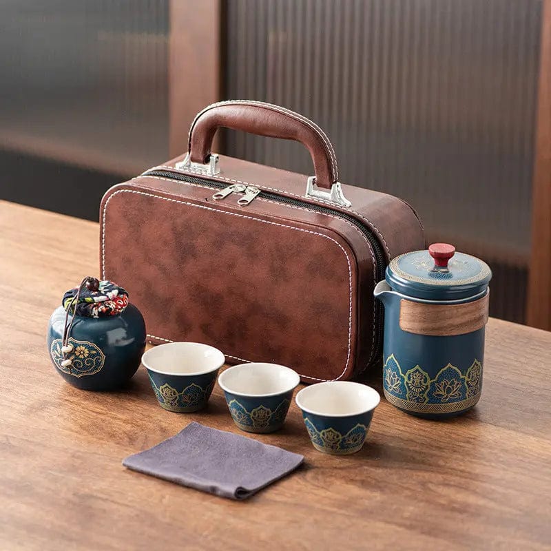 Chinese keramische reistheeset