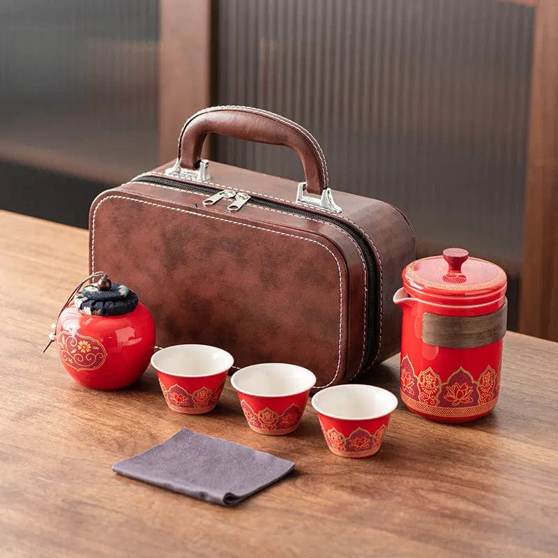 Chinese keramische reistheeset