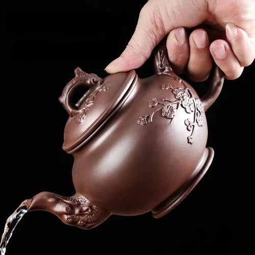 Chinese klei theepot met bloemenpatroon 500 ml